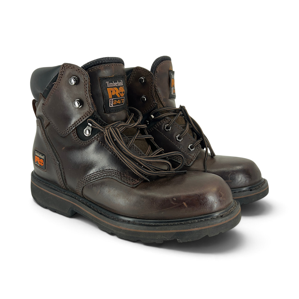 Timberland PRO Pit Boss 6 Inch Soft Toe Work Boots Brown Men's 9 M